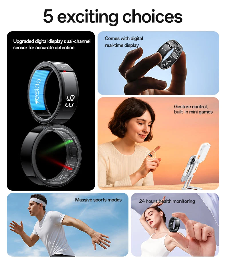 Real-time Digital Display Smart Ring
